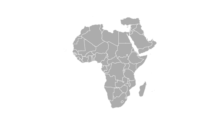 Middle East and Africa map
